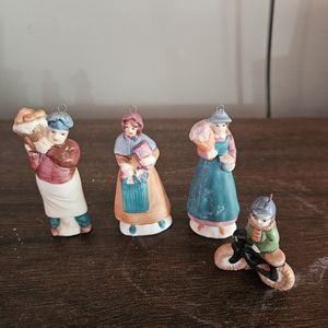 Vintage ShopKeepers Set of 4 Townspeople Heritage Village Collection